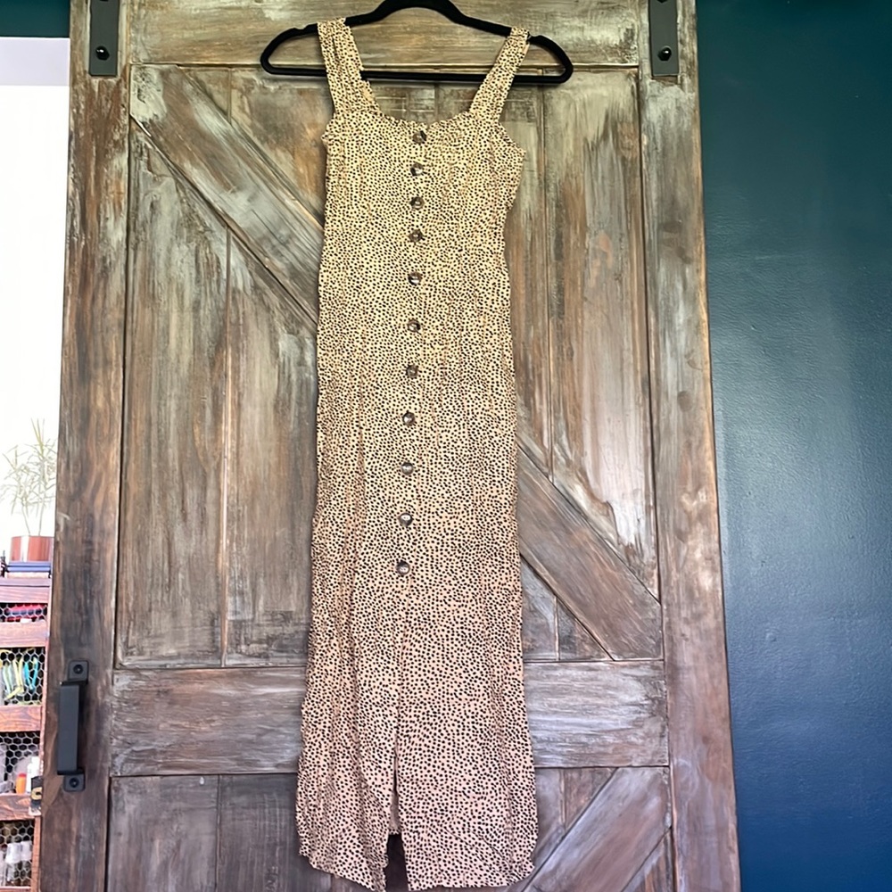 Button Down Cheetah Print Dress